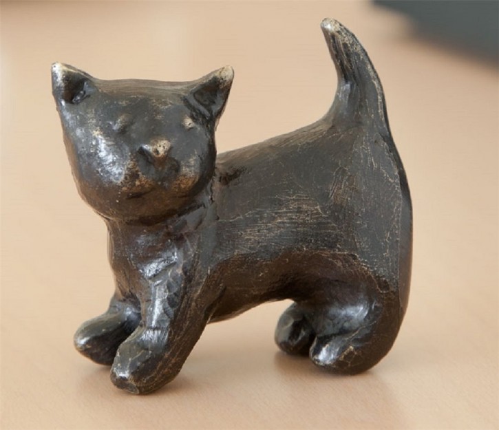 Bronzefigur Katze Luna 5cm | Bronze Skulptur Rottenecker