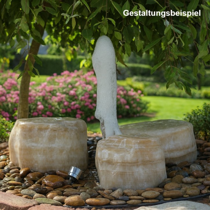 Springbrunnen Technik-Set 1 Oase Schaumsprudler Düse mit Pumpe und Einbaubecken