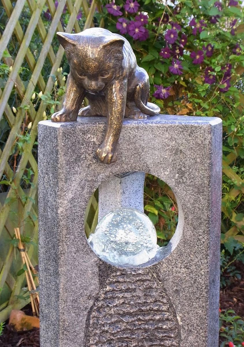 Wasserspiel SET Quellstein Joy 95cm Granit Gartenbrunnen mit dreh