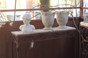 Vintage Tisch Eisen Edelrost 80x20x77 Garten Dekoration Shabby Landhaus & Cottage