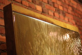 Wasserwand Cordon Gigant 220 Cortenstahl Gartenbrunnen Edelrost Design