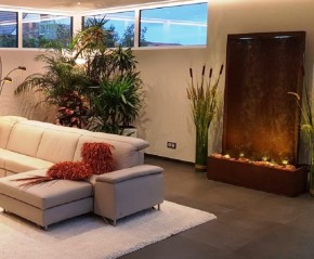 Wasserwand Cordon Gigant 220 Cortenstahl Gartenbrunnen Edelrost Design