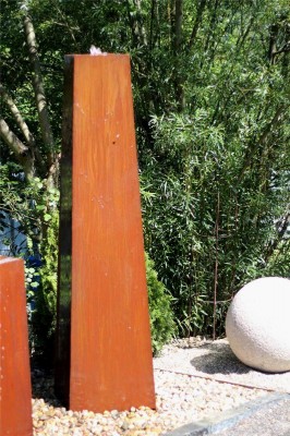 Cortenstahl Konus Säule 200 Edelrost Gartenbrunnen Springbrunnen Komplettset