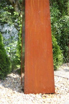 Cortenstahl Konus Säule 200 Edelrost Gartenbrunnen Springbrunnen Komplettset