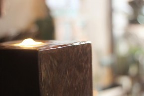 Zimmerbrunnen Cordon 65 | Säulenbrunnen Cortenstahl Edelrost inkl. LED