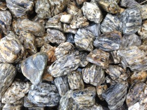 Ziersteine/Zierkies "Grundpreis 3,99€/kg" Tiger Yellow Pebbles 2-4cm im 10 kg Sack