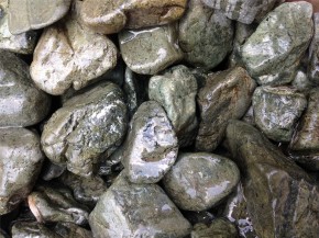 Ziersteine/Zierkies "Grundpreis 1,99 €/kg" Aydin Green grau Kiesel 2-4cm im 10 kg Sack
