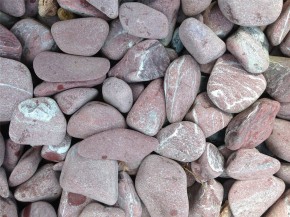 Ziersteine/Zierkies "Grundpreis 1,99 €/kg" Bordeaux Pebbles, getrommelt 2-4cm im 10 kg Sack