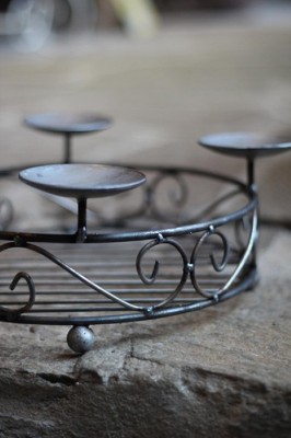 Adventskranz aus Eisen made in Germany zum Selbstdekorieren| Shabby-Chic & Vintage Lebensart