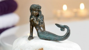 Bronzefigur Meerjungfrau Nina 8,5cm Bronze Skulptur Rottenecker