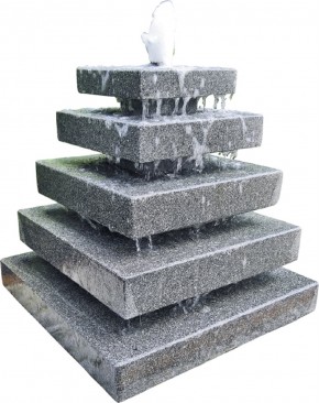 NUR ABHOLUNG! Wasserspiel SET Granit Pyramide 80cm Quellstein Gartenbrunnen Springbrunnen