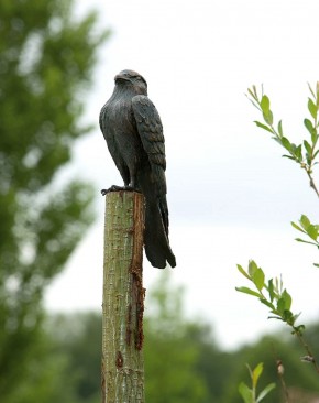 Bronzefigur Turmfalke 31cm Bronze Gartenfigur Rottenecker