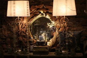 Spiegel Extreme Wood 90cm 'Riverdale' Treibholz Teakholz Vintage Landhaus