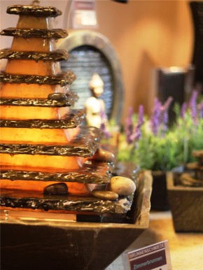 AUSSTELLUNGSSTÜCK - NUR ABHOLUNG! Zimmerbrunnen Pyramide 40 Feng Shui Schieferbrunnen inkl. Beleuchtung