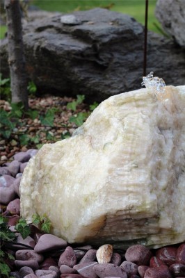 Wasserspiel SET Quellstein Onyx Marmor 40cm Gartenbrunnen inkl. Pumpe