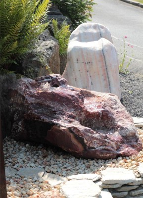 VERKAUFT! Wasserspiel SET Quellstein Bachlauf L100cm Onyx Marmor Gartenbrunnen