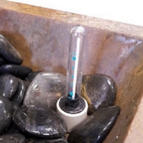 Wasserwand Lamelle 178 inkl. Pumpe und LED Zimmerbrunnen in Buntschiefer Optik