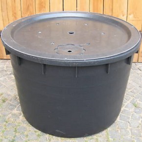 PE Becken mit Deckel Ø120x80 | Pumpe Oase Aquarius Universal Eco 4000