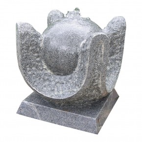 Wasserspiel Guan 45cm Granit anthrazit Gartenbrunnen Springbrunnen
