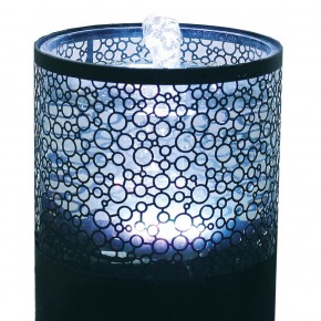 NUR IM LADEN ERHÄLTLICH! Zimmerbrunnen Circle 19 Metall Lichtbrunnen inkl. Pumpe LED Wechsellicht