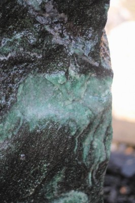 Wasserspiel SET Quellstein Monolith 160cm Marmor artik green Gartenbrunnen