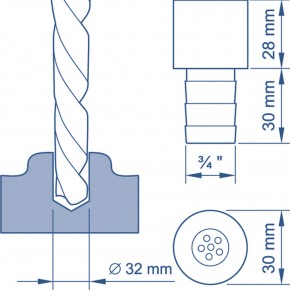 LunaLed 6s Oase LED Ø30mm Quellbeleuchtung für Quellsteine Wasserspiele Brunnen