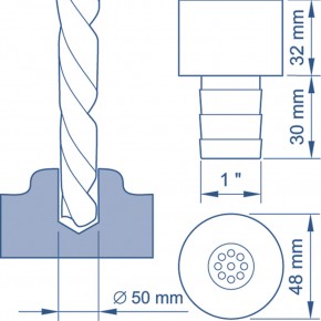 LunaLed 9s Oase LED Ø50mm Quellbeleuchtung für Quellsteine Wasserspiele Brunnen