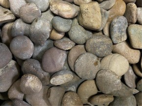 20 kg (1,995 €/kg) Panther Pebbles Ziersteine Naturrund flach 2-6 cm Kiesel