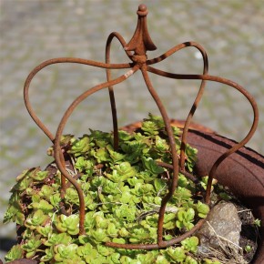 Krone Edelrost 40cm Eisen Dekokrone Pflanzkrone Shabby Cottage & Vintage