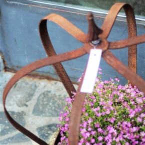 Krone Edelrost 40cm Flacheisen Metallkrone Dekokrone Pflanzkrone Shabby Cottage & Vintage