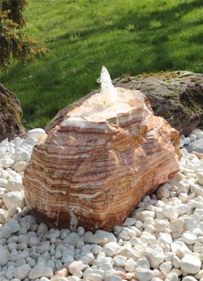 VERKAUFT! Quellstein Onyx Marmor 45cm Gartenbrunnen Springbrunnen Komplettset