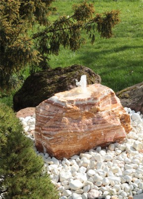 VERKAUFT! Quellstein Onyx Marmor 45cm Gartenbrunnen Springbrunnen Komplettset