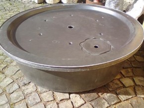 Fiberglas GFK Becken mit Deckel Ø120x33 | Pumpe Aquarius Universal 3000