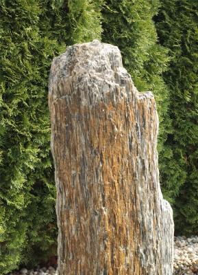 VERKAUFT! Quellstein Monolith Gneis 130cm Gartenbrunnen Springbrunnen Komplettset