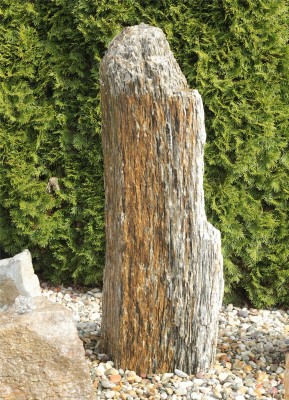 VERKAUFT! Quellstein Monolith Gneis 130cm Gartenbrunnen Springbrunnen Komplettset