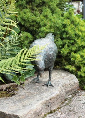 Bronzefigur Fasan Henne + Hahn L69cm Bronze Skulptur Gartenfigur Rottenecker