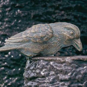 Bronzefigur Vogel Haussperling L15cm Bronze Skulptur Gartenfigur Rottenecker