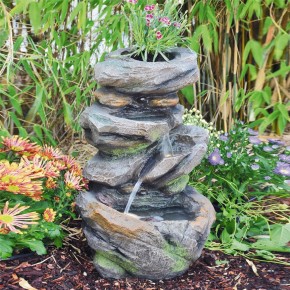 Wasserspiel Pelo 49cm Polystone Gartenbrunnen Springbrunnen