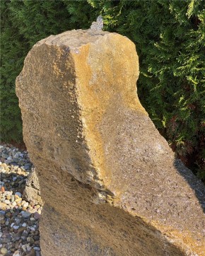 Quellstein Muschelkalk 90cm Gartenbrunnen Springbrunnen Komplettset