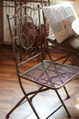Stuhl Eisen antik patiniert | Gartenmöbel Shabby, Landhaus & Vintage