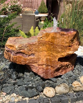 VERKAUFT! Quellstein Bachlauf Onyx Flamingo L110cm mit Quellschalen Gartenbrunnen Springbrunnen Komplettset