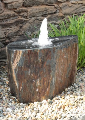 VERKAUFT! Quellstein Schiefer L80cm mit Quellschale Komplettset Gartenbrunnen Springbrunnen