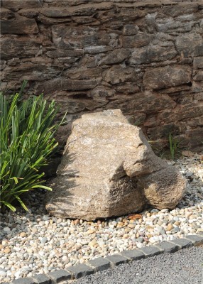 VERKAUFT! Quellstein Muschelkalk 55cm Gartenbrunnen Springbrunnen Komplettset