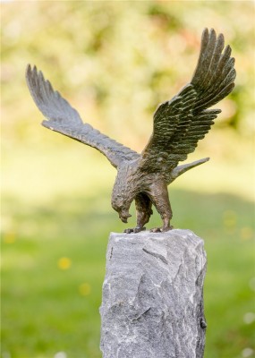 Bronzefigur Greifvogel Bartgeier klein 33 Bronze Gartenfigur Skulptur Rottenecker