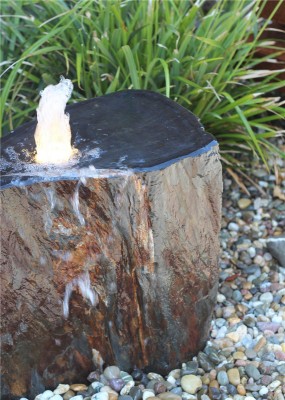 VERKAUFT! Quellstein Schiefer L66cm mit Quellschale Gartenbrunnen Springbrunnen Komplettset