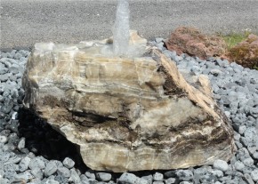 VERKAUFT! Quellstein Bachlauf Onyx Marmor L117cm mit Quellschalen Gartenbrunnen Springbrunnen