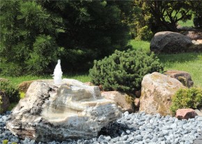 VERKAUFT! Quellstein Bachlauf Onyx Marmor L117cm mit Quellschalen Gartenbrunnen Springbrunnen