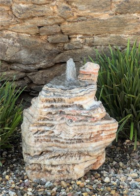 VERKAUFT! Quellstein Onyx Marmor 74cm Gartenbrunnen Springbrunnen Komplettset