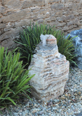 VERKAUFT! Quellstein Onyx Marmor 74cm Gartenbrunnen Springbrunnen Komplettset