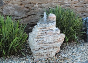 VERKAUFT! Quellstein Onyx Marmor 74cm Gartenbrunnen Springbrunnen Komplettset